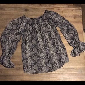 Michael Kors silk python print blouse